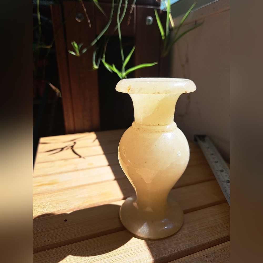 Candle Holder or Vase Natural Stone. Miniature. Vintage